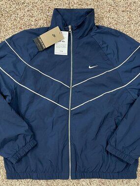 Nike Windrunner Women's Loose UV Woven Full-Zip Jacket Blue FV6304-480, Size L